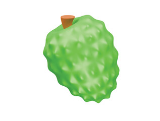 soursop icon 3d illustration render