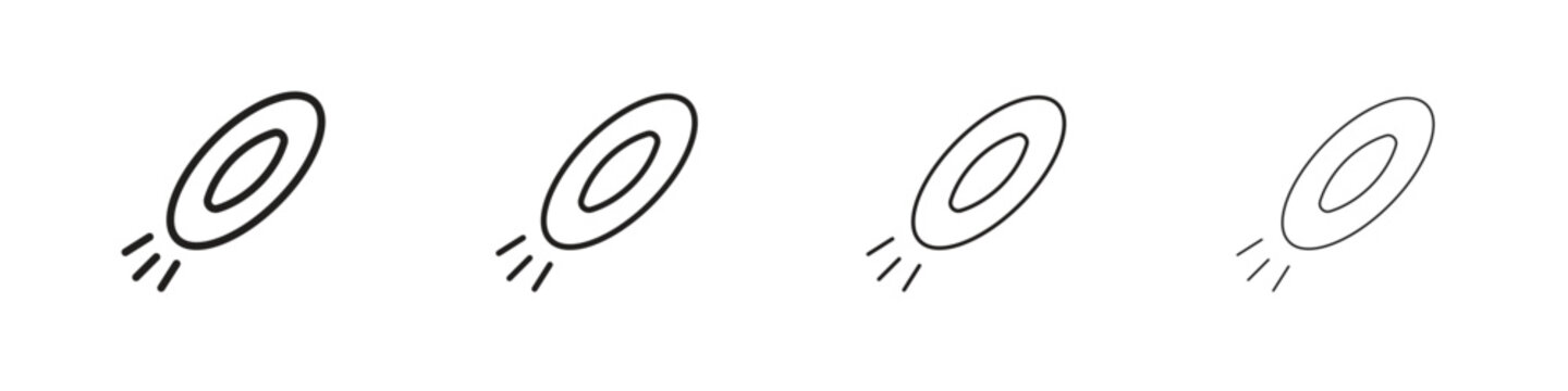 Flying disc icon, Set vector logo design templates,