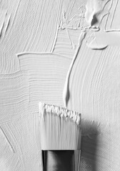 Blue color oil paint stroke on white background