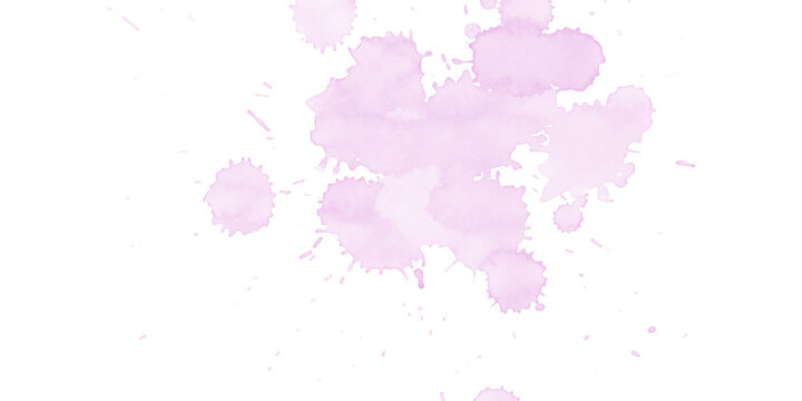 Elegant purple watercolor splatter on black canvas artistic texture dark stain painting abstract art dye ink spot splash