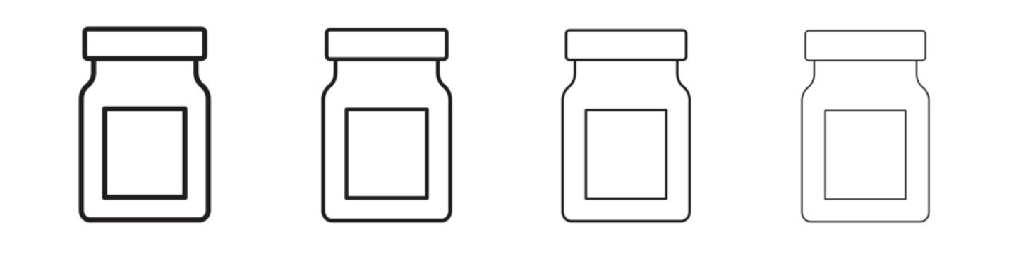 Jar icon, Set vector logo design templates,