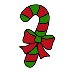 Cute Candy Cane Christmas PNG