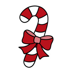 Cute Candy Cane Christmas PNG