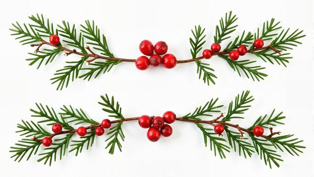 Christmas Fir Branches With Red Berries Elements Set
- Powered by Adobe
