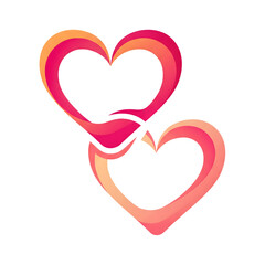 Diverse Heart Graphic Collection: Gold 3D, Intertwined, Heart Lock, and Kawaii Icons for Romantic Design Projects