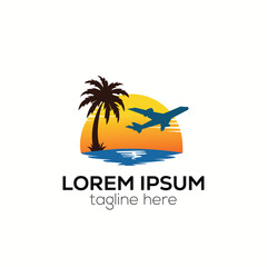 Travel agency logo icon vector template design 