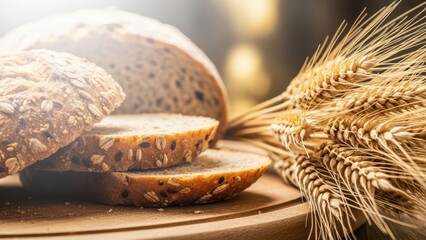 Freshly baked traditional bread in assortment
