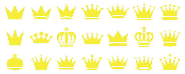 Golden crown collection for elegant branding, royal invitations, or majestic designs that demand regal flair and symbolize leadership