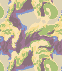 Abstract contemporary seamless pattern. Hand-drawn grunge artwork design. Repeatable boho print. Vector illustration.