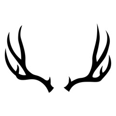 Antler silhouette deer