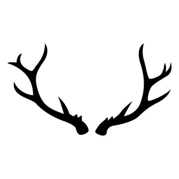 Antler mule deer silhouette