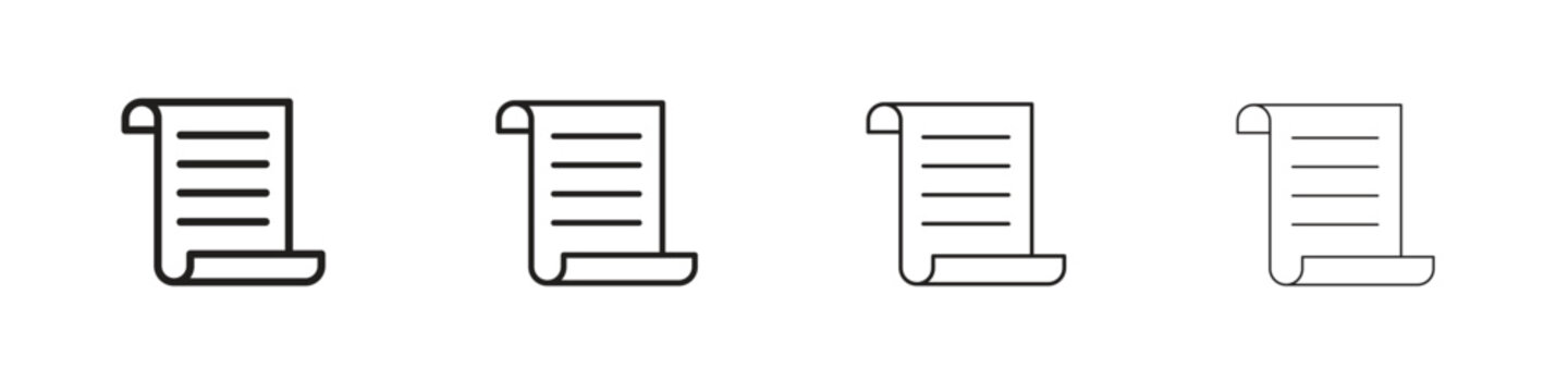 Paper Scroll icon, Set vector logo design templates,