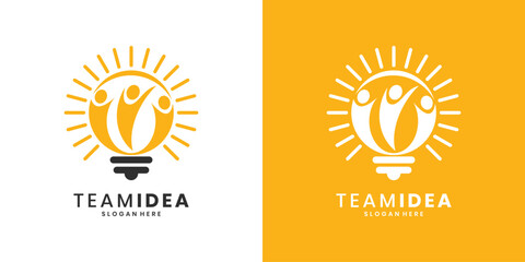 Modern logo design creative ideas teamwork