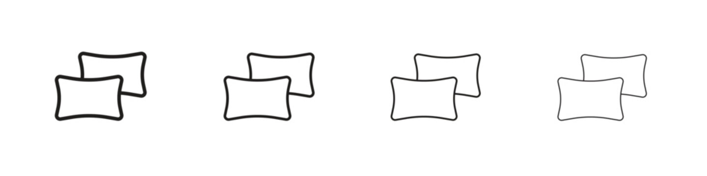 Pillow icon, Set vector logo design templates,