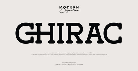 Fototapeta premium Minimal Fashion Logo. Typography decoration fonts for branding, wedding, logos. vector illustration