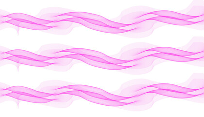 Pink waves flowing smoothly across a white background creating a sense of movement and elegance.