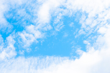 Clouds and blue sky background at day time
