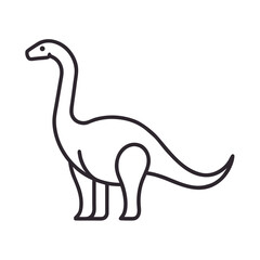 Simple outline of a long necked dinosaur © md