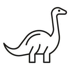 Simple line art icon of a brontosaurus dinosaur © md