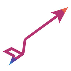 Abstract gradient arrow pointing upwards and to the right