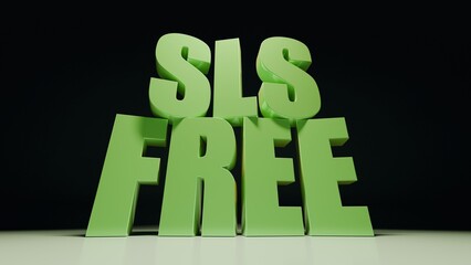 A 3D render displays the bright green, capitalized words 