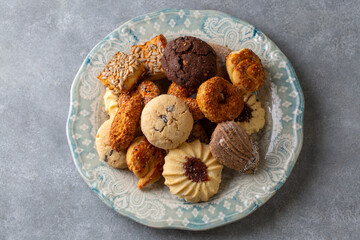 Turkish homemade sweet and savory cookies - tatli tuzlu kurabiye - kuru pasta