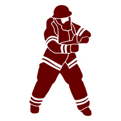 Mask firefighter silhouette