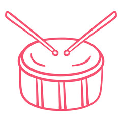 Drum stroke hand drawn