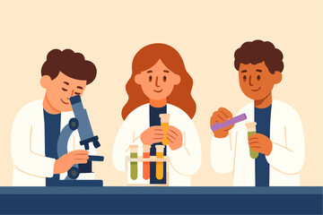 Obraz premium Science Laboratory Education Vector