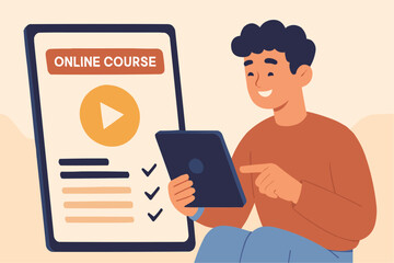 Online Course Platform Vector