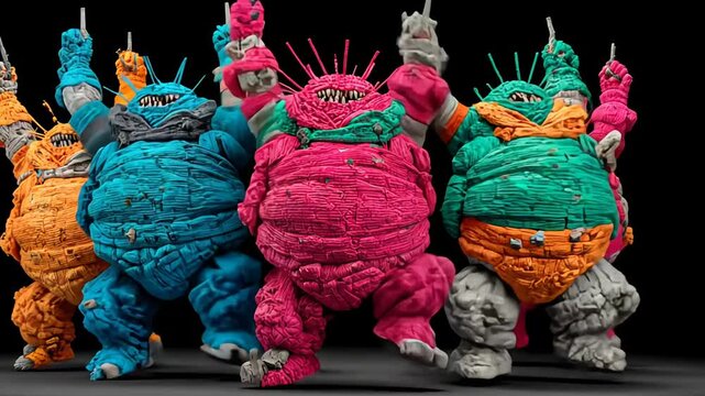 Colorful Quirky Toy Sculptures: Playful Fantasy Creatures & Unique Collectible Figurines