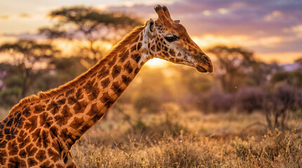 giraffe in the savannah