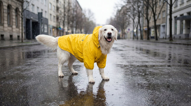 dog in the snow