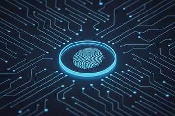 Fingerprint digital scan access technology authentication authorization biometric cyber id data identification protection network privacy security system