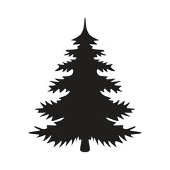 Minimalist Hand Drawn Christmas Tree Silhouette Vector Artwork For Winter Holiday Design