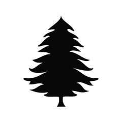 Minimalist Hand Drawn Christmas Tree Silhouette Vector Artwork For Winter Holiday Design