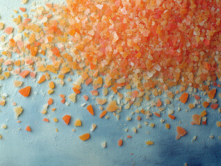 abstract background photo with texture of candied citrus fruits
 on a light background, can be used in as a banner or poster

