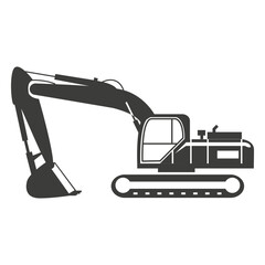 Bulldozer construction machine silhouette