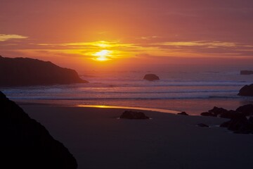 Obraz premium sunset at the beach