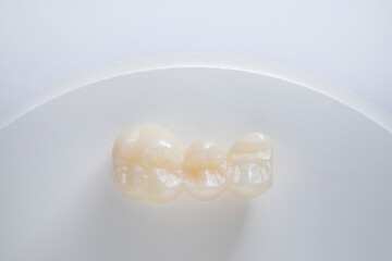 Zirconia block and dentures