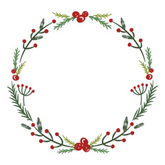 Christmas wreath traditional decoration