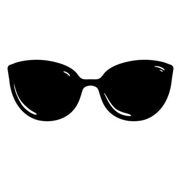 black sunglasses simple design clip art preview