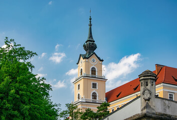 Scenic view of Renaissance Rzeszow Castle - one of the main landmarks of Rzeszow, Subcarpathians, Poland at sunny day