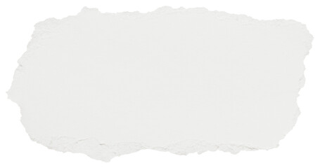 Cloud Dancer color of year 2026. Torn piece of textured lofty white paper isolated with copy space