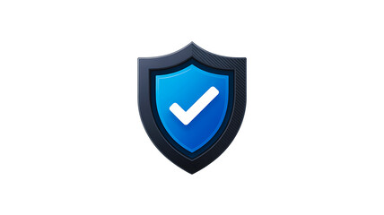 Security shield icons with check mark symbols for protection and verification
