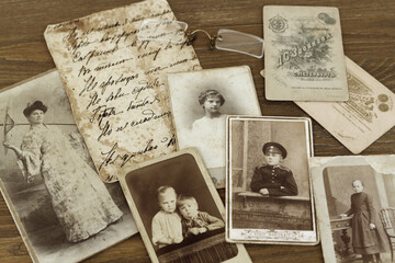 Vintage studio portraits 1880s - 1910s
Part of a letter on the back of a old photo during the 1917...