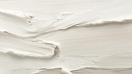 Obraz premium Textured white paint strokes creating an abstract background with soft shadows and tactile details. A unique and artistic display for creativity and design. Shades of Cloud Dancer color