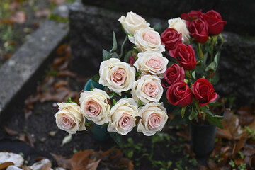 friedhof, grabdekoration