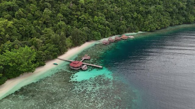 Beautiful Ora Beach in North Seram, Central Maluku, Indonesia