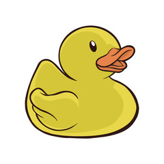 Yellow rubber duck illustration rubber duck